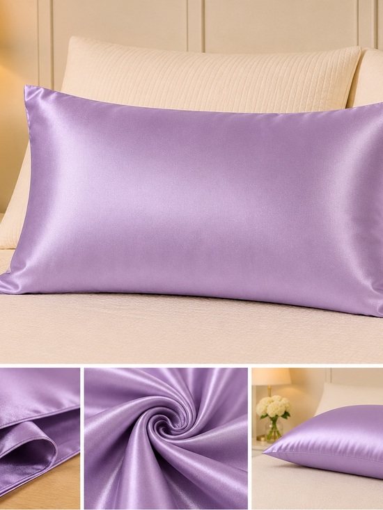 Other - Silky Lavender Satin Pillowcase - Smooth Sleep Accent
